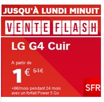 Vente flash SFR : Le LG G4 en promo à 1€ avec le forfait Power 5Go ! 