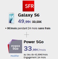 Bon plan SFR : Le Samsung Galaxy S6 est de nouveau en promo à partir de 49.99€ ce Week-end !