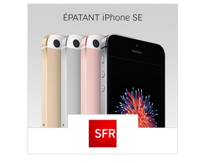 iPhone SE 16Go ou 64Go à 1 euro en vente privée avec SFR