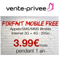 Vente Privée : Le forfait illimité Free Mobile à 3.99€ pendant 12 mois est disponible depuis ce matin 7H !