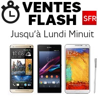 Vente flash chez SFR sur une sélection de Smartphones  jusqu'au lundi soir minuit !
