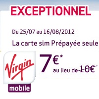 Virgin Mobile : promotion sur la carte Sim prépayée