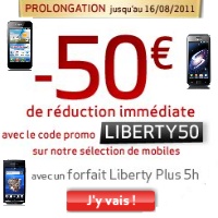 Prolongation de la remise immédiate de 50euros chez Virgin Mobile