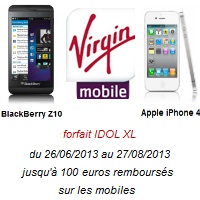 Bon plan : iPhone 4 et Blackberry Z10 gratuits avec un forfait mobile iDOL XL