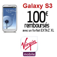 Samsung Galaxy SIII : 100euros remboursés avec un forfait Extaz XL