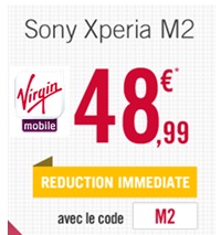 Bon plan : Le Sony Xperia M2 en vente flash avec un forfait Virgin Mobile !