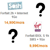 Battle entre le forfait spécial Internet sans engagement de Sosh et Virgin Mobile