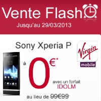 Bon plan Virgin Mobile : Sony Xperia P en promotion 