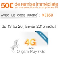 Exclu Web Orange : 50€ de remise immédiate sur 5 smartphones 4G