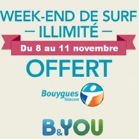 Bon plan Week-end du 11 Novembre : Surfez gratuitement en 4G chez Bouygues Telecom et B&You !