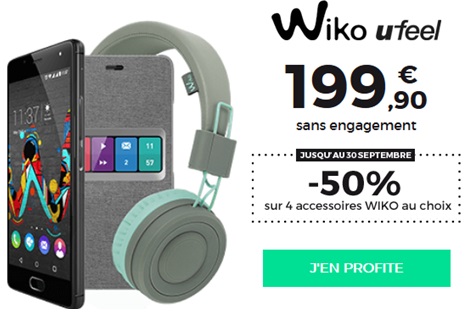 RED By SFR : - 50% sur 4 accessoires jusqu’au 30 septembre pour l’achat du Wiko Ufeel