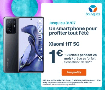 Xiaomi 11 T 5G à 1? chez Bouygues