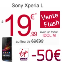 Bon plan : Le Sony Xperia L avec un forfait mobile iDOL M