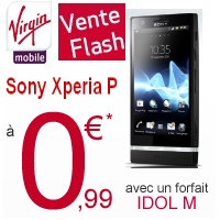 Vente Flash Virgin Mobile : le Sony Xperia P à 0,99€