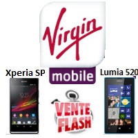 Le Nokia Lumia 520 et le Sony Xperia SP en promo chez Virgin Mobile !