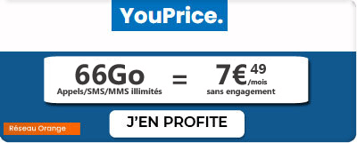 Forfait YouPrice 66 Go réseau Orange