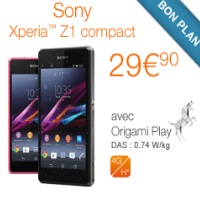 Bon plan Smartphone 4G : Le Sony Xperia Z1 Compact en promo chez Orange !